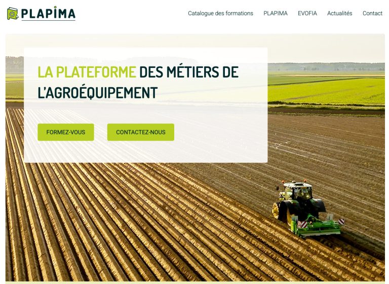 Capture de l'accueil du site PLAPIMA